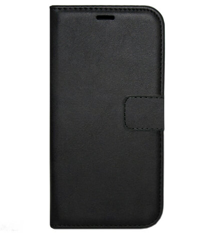 LC.IMEEKE Kunstleren Book Case Portemonnee Pasjes Hoesje voor Samsung Galaxy A20s - Zwart