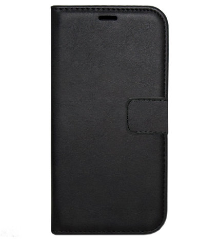LC.IMEEKE Kunstleren Book Case Portemonnee Pasjes Hoesje voor iPhone 12 Pro Max - Zwart