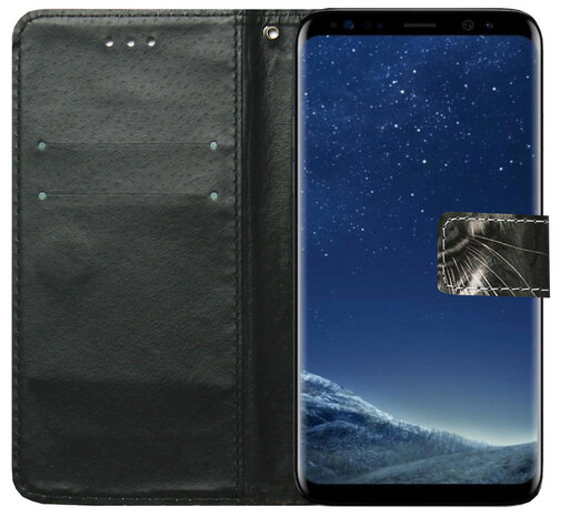 ADEL Kunstleren Book Case Pasjes Portemonnee Hoesje voor Samsung Galaxy S20 FE - Tijger Zwart