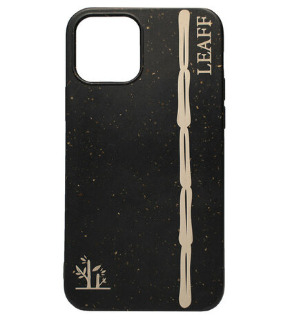 LEAFF Suikerriet Back Cover Softcase Hoesje voor iPhone 11 Pro - Duurzaam Volledig Composteerbaar Zwart