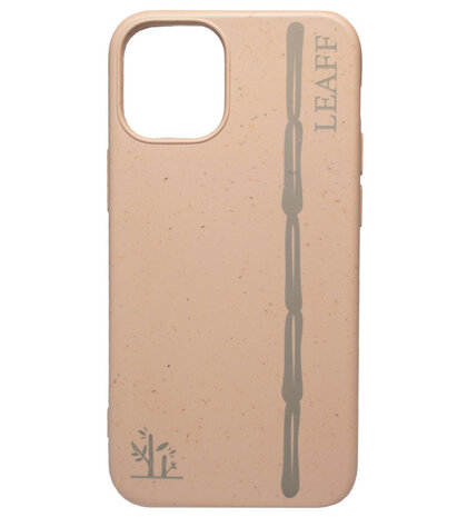 LEAFF Suikerriet Back Cover Softcase Hoesje voor iPhone 11 Pro Max - Duurzaam Volledig Composteerbaar Roze