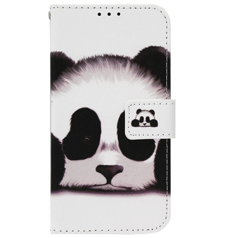 ADEL Kunstleren Book Case Pasjes Portemonnee Hoesje voor Samsung Galaxy Note 10 - Panda