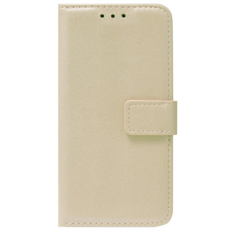 ADEL Kunstleren Book Case Pasjes Portemonnee Hoesje voor Samsung Galaxy Note 20 - Goud