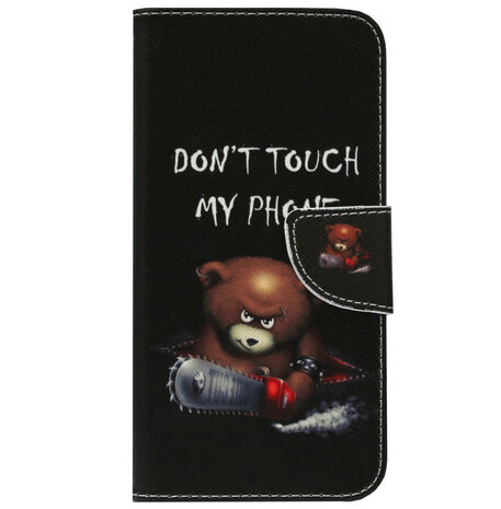 ADEL Kunstleren Book Case Pasjes Portemonnee Hoesje voor Huawei P40 Pro - Don't Touch My Phone Beren