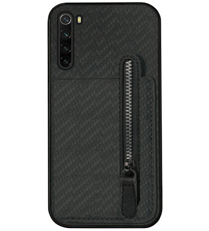 ADEL Kunstleren Back Cover Pasjeshouder Portemonnee Hoesje voor Xiaomi Redmi Note 8T - Zwart