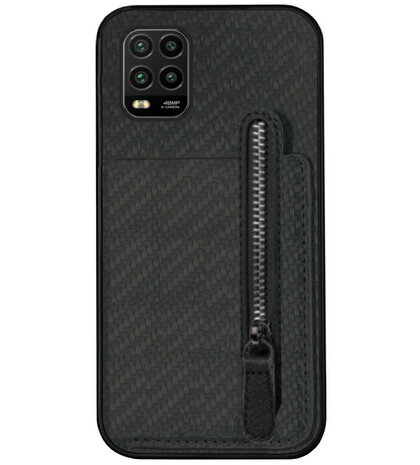 ADEL Kunstleren Back Cover Pasjeshouder Portemonnee Hoesje voor Xiaomi Mi 10 Lite - Zwart