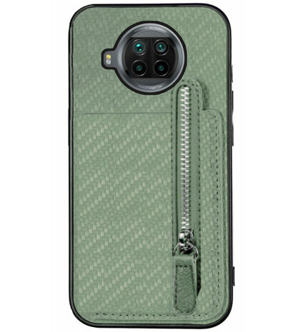 ADEL Kunstleren Back Cover Pasjeshouder Portemonnee Hoesje voor Xiaomi Mi 10T Lite - Groen