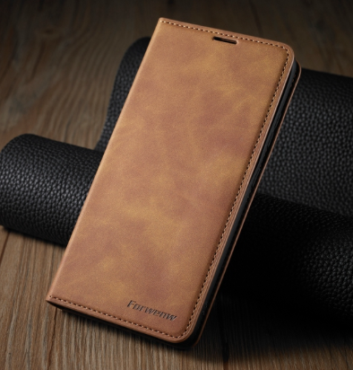 Forwenw Flip Case voor Huawei P30 Lite - Bruin
