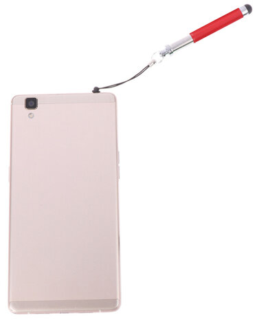 ADEL Kleine Stylus Touchscreen-pen 7,5 cm Uitschuifbaar Universeel - Rood
