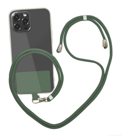 ADEL Telefoonkoordje Lang Crossbody Universeel - Donkergroen