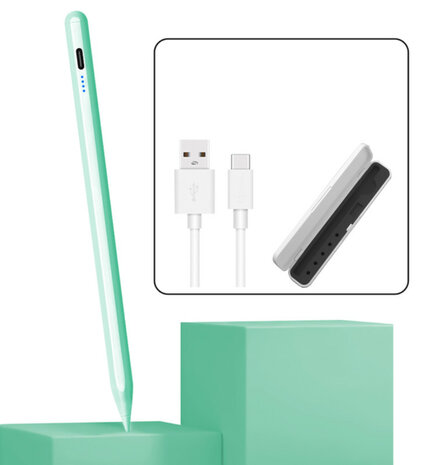 ADEL Oplaadbare Stylus Touchscreen-pen Draadloos Universeel Met Opbergcase - Groen