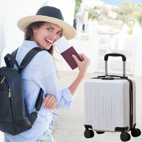 ADEL Handbagage Koffer 40x30x20 cm met Wielen Ideaal in het Vliegtuig - Waterafstotende Trolley met Handige Opbergvakken en TSA Slot voor Zorgeloos Reizen