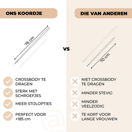 ADEL Universeel Telefoonkoord met Extra Lengte voor Crossbody - Telefoonketting 152 cm - Stevig Koord Telefoon en Smartphone - Geschikt voor o.a. iPhone, Google Pixel, Samsung, Lenovo en Xiaomi - Bling Glitter Roze