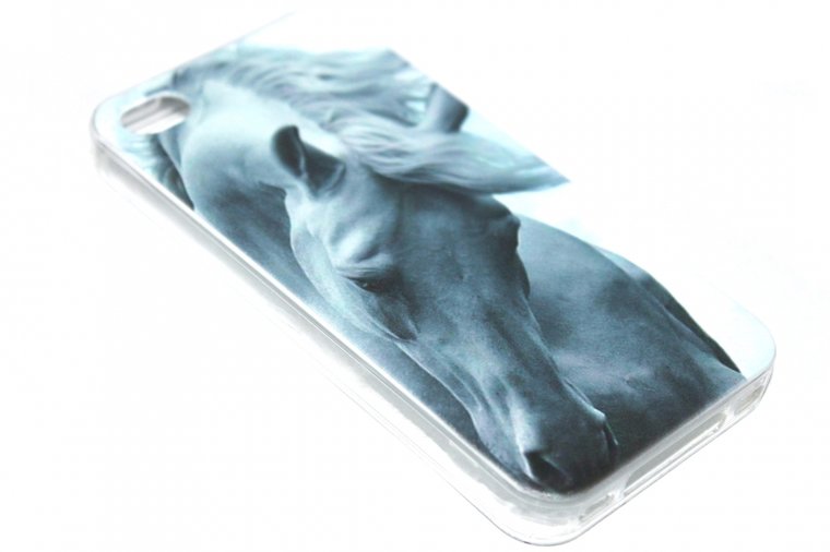 Berg Vesuvius Pracht spel Paarden hoesje siliconen iPhone 4 / 4S - Origineletelefoonhoesjes.nl
