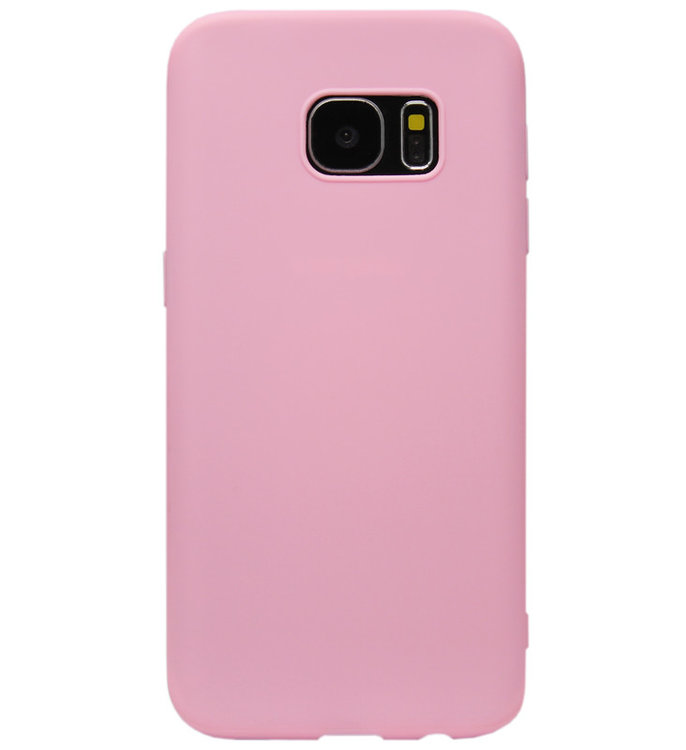 ADEL Siliconen Back Cover Hoesje voor Samsung Galaxy S6 Edge - Roze - Origineletelefoonhoesjes.nl