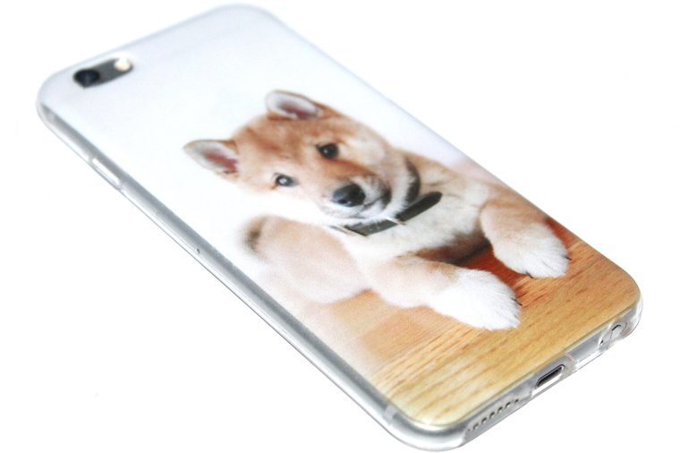 honden siliconen hoesje iPhone 6S - Origineletelefoonhoesjes.nl