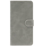 ADEL Kunstleren Book Case Portemonnee Pasjes Hoesje voor Samsung Galaxy A80/ A90 - Grijs_