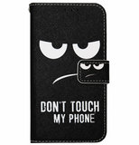ADEL Kunstleren Book Case Pasjes Portemonnee Hoesje voor iPhone 13 - Don't Touch My Phone_
