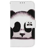 ADEL Kunstleren Book Case Pasjes Portemonnee Hoesje voor iPhone 13 Pro Max - Panda_
