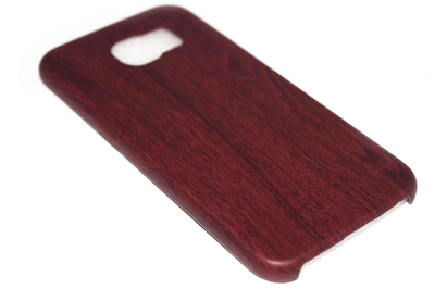 Houten hoesje oranjebruin Samsung Galaxy S6 Edge