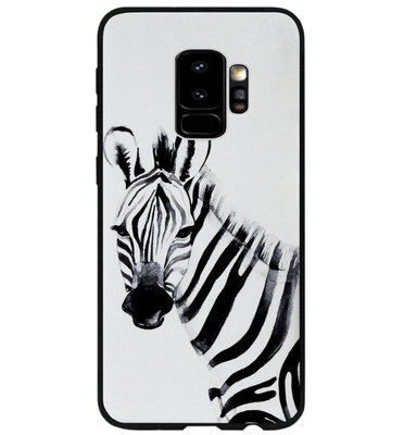 ADEL Siliconen Back Cover Softcase Hoesje voor Samsung Galaxy S9 - Zebra