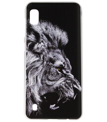 ADEL Kunststof Back Cover Hardcase Hoesje voor Samsung Galaxy A10/ M10 - Leeuw Zwart