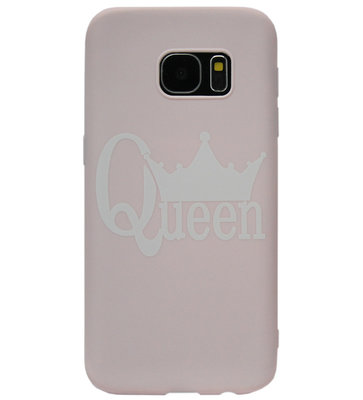 ADEL Siliconen Back Cover Softcase Hoesje voor Samsung Galaxy S6 - Queen Roze