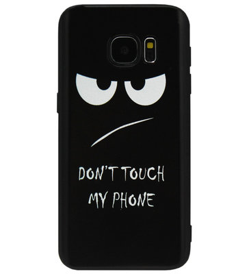 ADEL Siliconen Back Cover Softcase Hoesje voor Samsung Galaxy S6 Edge - Don't Touch My Phone