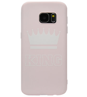 ADEL Siliconen Back Cover Softcase Hoesje voor Samsung Galaxy S6 - King Roze