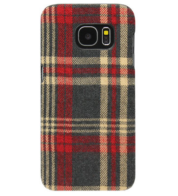 ADEL Kunststof Back Cover Hardcase Hoesje voor Samsung Galaxy S6 - Stoffen Design Traditioneel