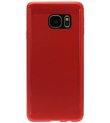 ADEL Kunststof Back Cover Hoesje met Screenprotector voor Samsung Galaxy S6 Edge - Rood