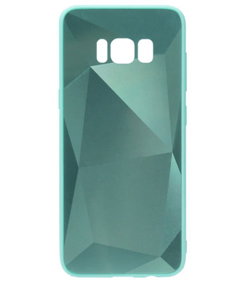 ADEL Siliconen Back Cover Softcase Hoesje voor Samsung Galaxy S8 - Spiegel Diamanten Groen