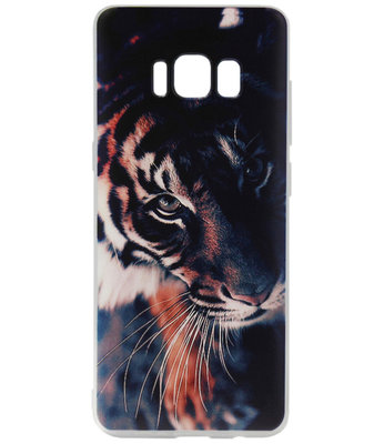 ADEL Siliconen Back Cover Softcase Hoesje voor Samsung Galaxy S8 Plus - Tijger