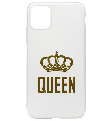 ADEL Siliconen Back Cover Softcase hoesje voor iPhone 11 Pro - Queen Wit