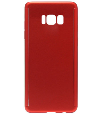 ADEL Kunststof Back Cover Hardcase Hoesje met Screenprotector voor Samsung Galaxy S8 Plus - Rood
