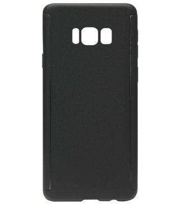 ADEL Kunststof Back Cover Hardcase Hoesje met Screenprotector voor Samsung Galaxy S8 Plus - Zwart