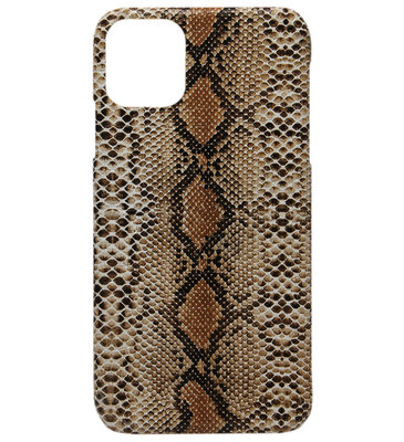 ADEL Kunststof Back Cover Hardcase hoesje voor iPhone 11 - Slangen Bruin