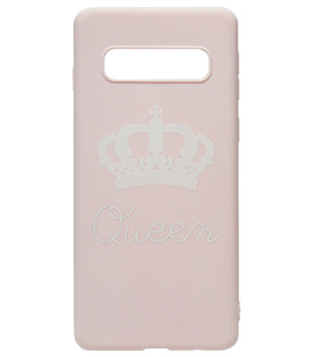 ADEL Siliconen Back Cover Softcase Hoesje voor Samsung Galaxy S10e - Queen Roze