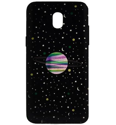 ADEL Siliconen Back Cover Softcase Hoesje voor Samsung Galaxy J3 (2017) - Heelal Universum