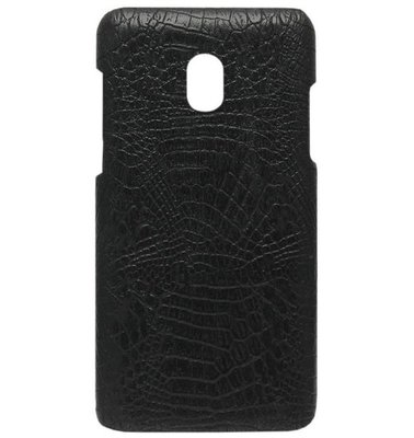 ADEL Kunststof Back Cover Hardcase Hoesje voor Samsung Galaxy J3 (2017) - Krokodil Zwart