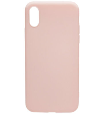 ADEL Siliconen Back Cover Hoesje voor iPhone XS Max - Lichtroze