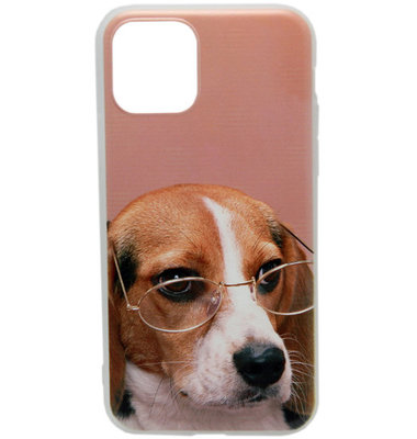 ADEL Siliconen Back Cover hoesje voor iPhone 11 - Ondeugende Hond