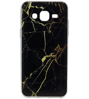 ADEL Siliconen Back Cover Hoesje voor Samsung Galaxy J5 (2015) - Marmer Zwart