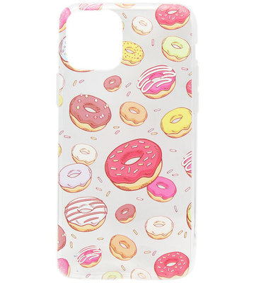 ADEL Siliconen Back Cover Softcase hoesje voor iPhone 11 - Donuts