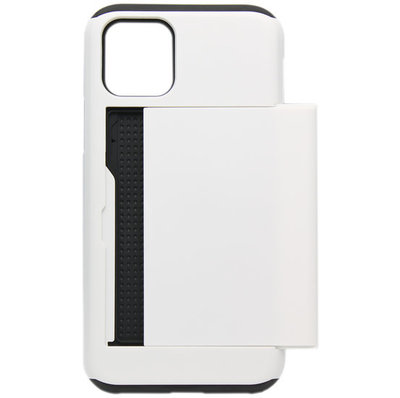 ADEL Kunststof Back Cover Hardcase hoesje voor iPhone 11 Pro Max - Pasjeshouder Wit