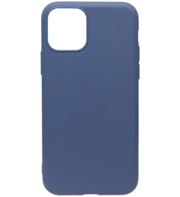 ADEL Siliconen Back Cover Softcase hoesje voor iPhone 11 - Donkerblauw