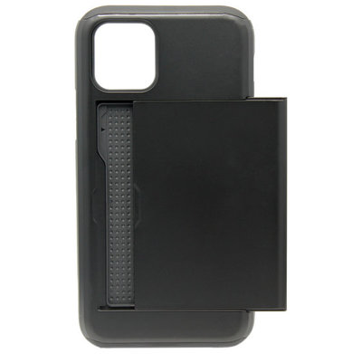 ADEL Kunststof Back Cover Hardcase hoesje voor iPhone 11 - Pasjeshouder Zwart