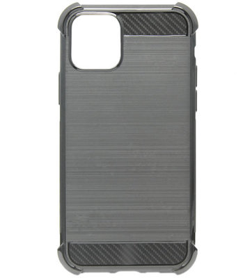 ADEL Siliconen Back Cover Softcase hoesje voor iPhone 11 - Gestreept Zwart