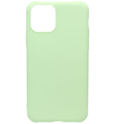 ADEL Siliconen Back Cover Softcase hoesje voor iPhone 11 Pro Max - Lichtgroen