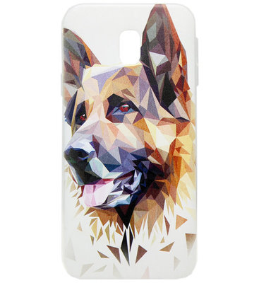 ADEL Siliconen Back Cover Softcase Hoesje voor Samsung Galaxy J3 (2017) - Duitse Herder
